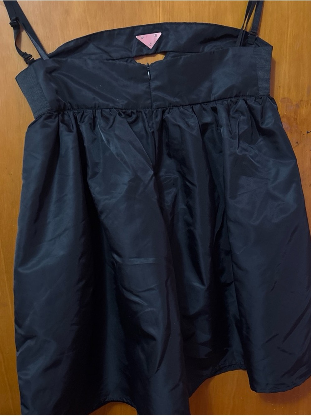 Prada Black Satin Mini Dress with Keyhole Bust - Picture 2 of 4